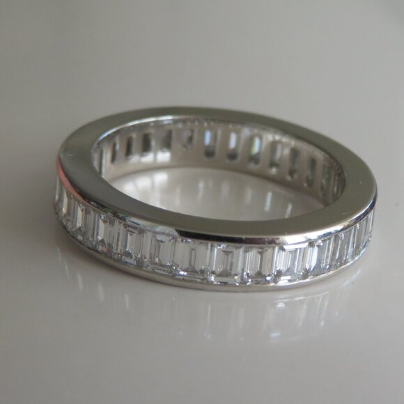 Tiffany & Co Platinum 2.56ct Baguette Diamond Eternity Band - Picture 12 of 16